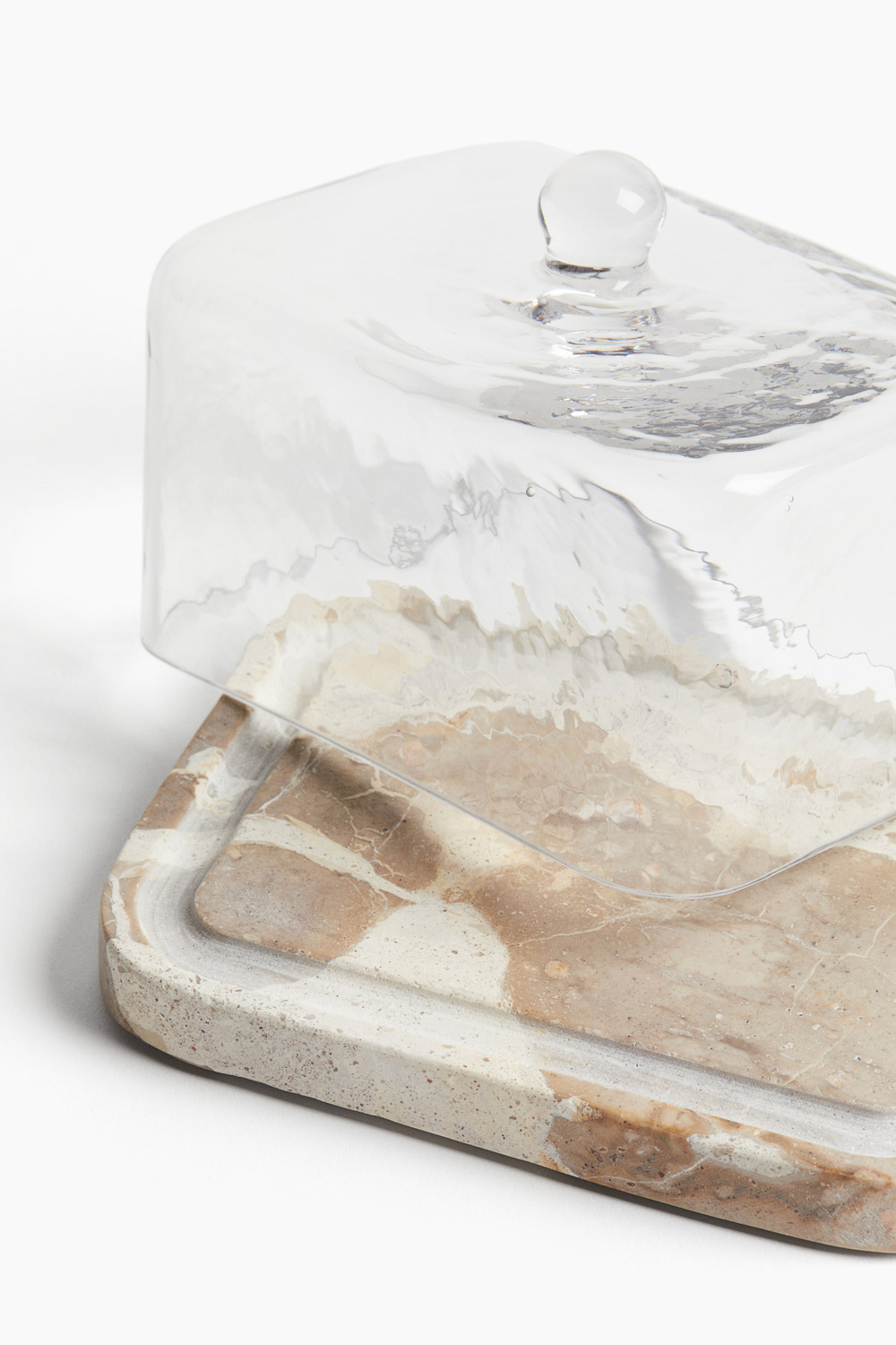 H&M HOME Мраморная масленка, светло-бежевый