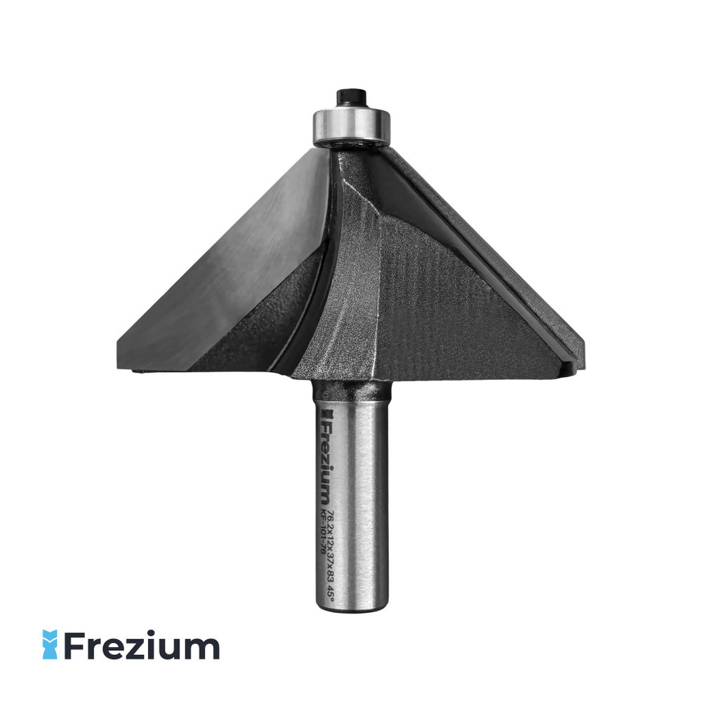 Конусная фреза по дереву "Frezium" 76.2x12x37x83 45 градусов; KF-101-76