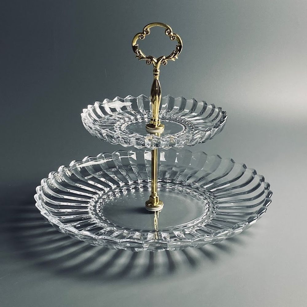 Lenardi 200-171 Двухъярусная этажерка в под.уп.(х8)Стекло