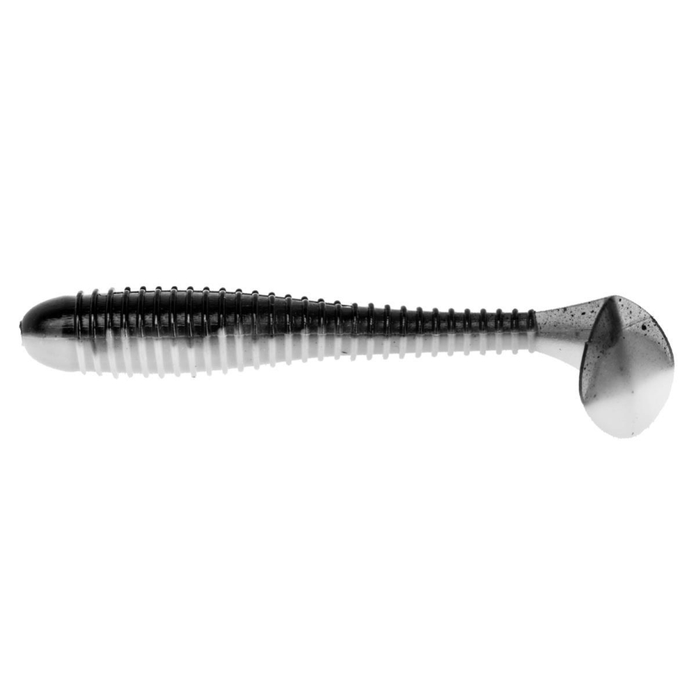 Виброхвост несъедоб. Catcher 3,55"/9 см Black & White 100шт. (HS-2-023-N) Helios