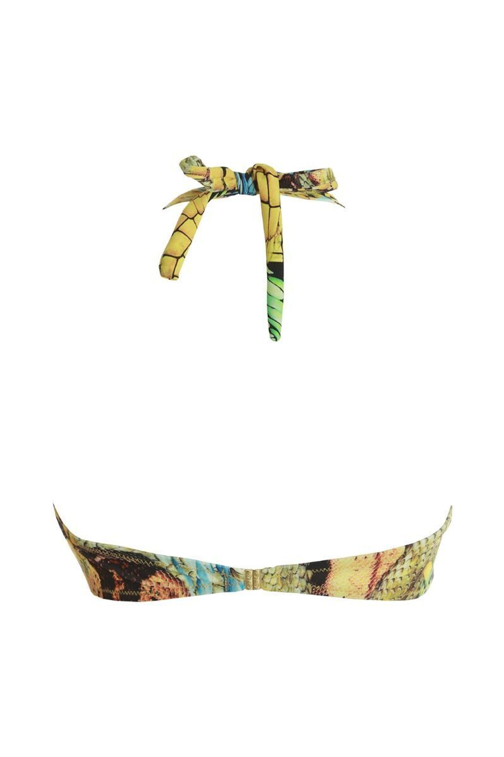 Раздельный купальник со змеиным принтом Alexandra: лиф-фашия и высокие плавки (Размер: B/L) (Цвет: голубой)