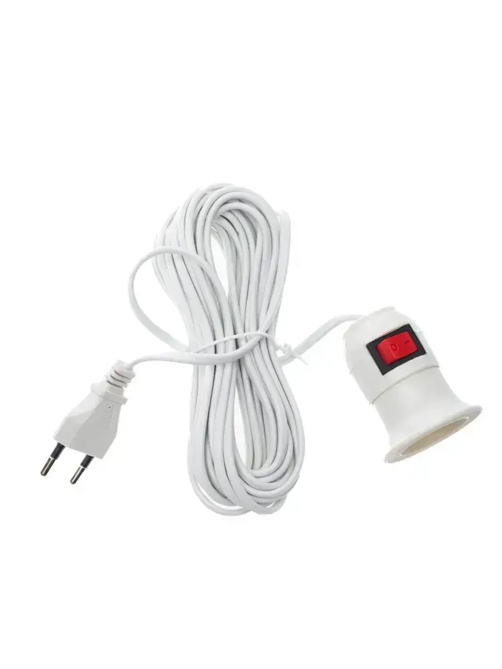 Патрон подвесной е27 с выключателем и шнуром 3 м, патрон для лампы с выключателем для рассады и фитолампы.