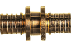 Муфта соединительная равнопроходная Rehau (Рехау латунь) RAUTITAN PLATINUM RX 16-16, бронза