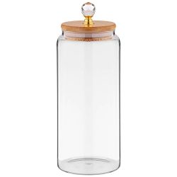 ЕМКОСТЬ ДЛЯ СЫПУЧИХ ПРОДУКТОВ AGNESS "KRISTALL" 1100 МЛ ДИАМЕТР=9 СМ. ВЫСОТА=24 СМ ЦВЕТ:ПРОЗРАЧНЫЙ