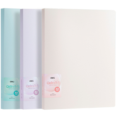 Папка с файлами DELI "Colorful", на 30 вкладышей, ассорти