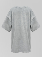 Футболка LJHY 2505 однотонная с надписью из цифр на груди