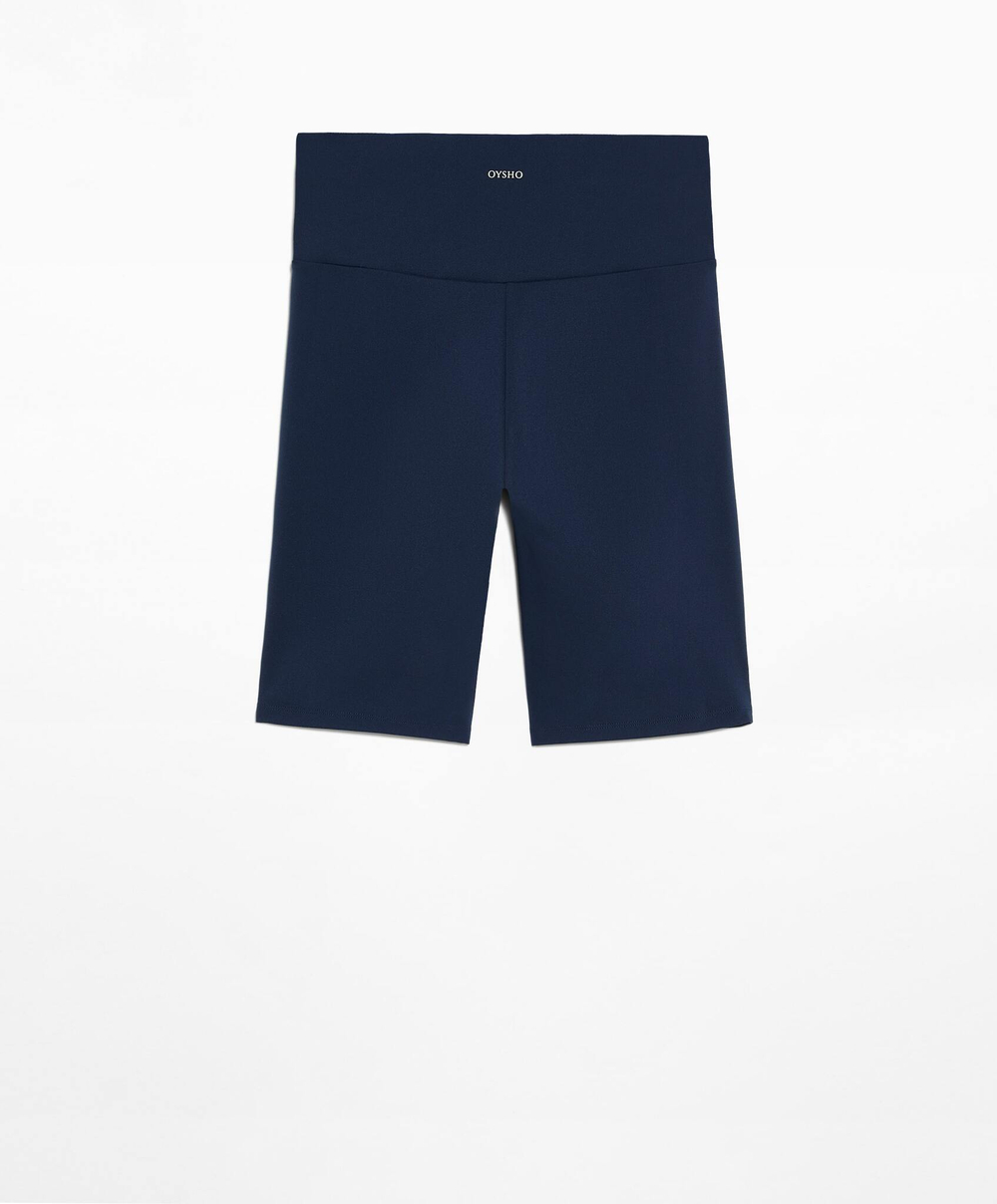 OYSHO Легинсы-велосипедки Comfortlux с высокой посадкой длиной 20 см, темно-синий