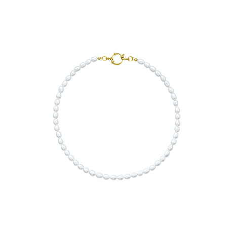 Колье из жемчуга формы рис 6-7 мм