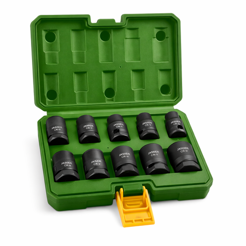 Набор торцевых ударных головок 1/2" 10шт, 6 граней (10-24мм) кейс Jadever
