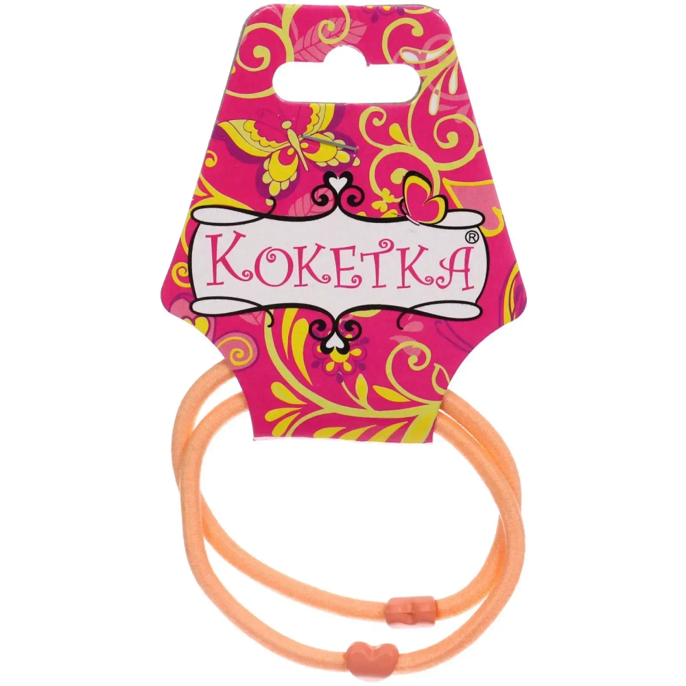 Резинки для волос 2шт «Грация», сердечки, микс 6 цветов, d-5,5см