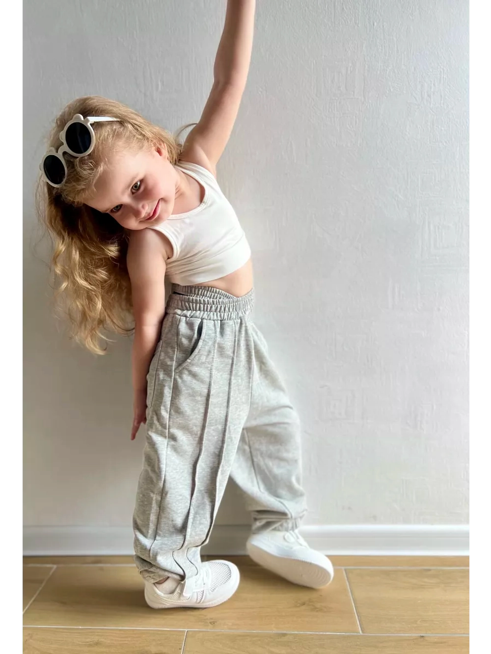 Брюки спортивные с двойной талией