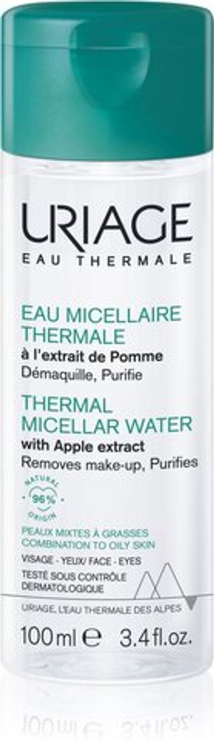 Uriage Hygiene Thermal Micellar Water - Combination to Oily Skin - очищающая мицеллярная жидкость для жирной и комбинированной кожи /   100  ml  / GTIN 3661434009341