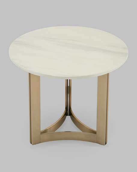 Журнальный столик Кассия 60*60 см светлая керамика