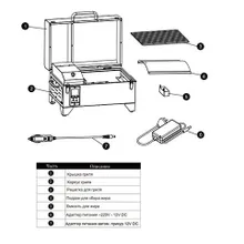 Портативный пеллетный гриль-коптильня Eger Portable 120