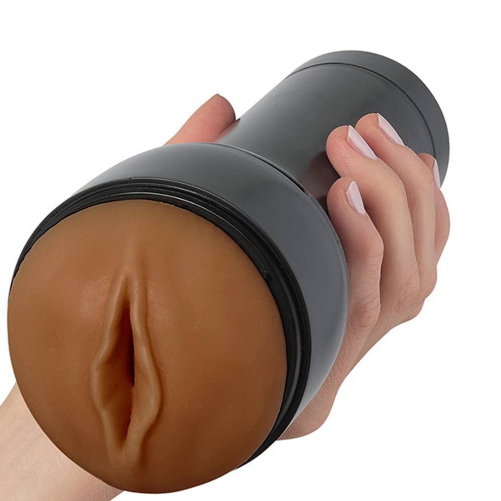 Коричневый мастурбатор-вагина 22,4см Kiiroo Feel Stroker Pussy-Dark Caramel Penis Masturbator