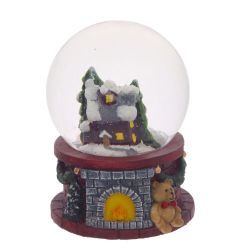 GAEM Фигурка декор с стекл шаре "Домик", D4,5 см, L5 W5 H6 см