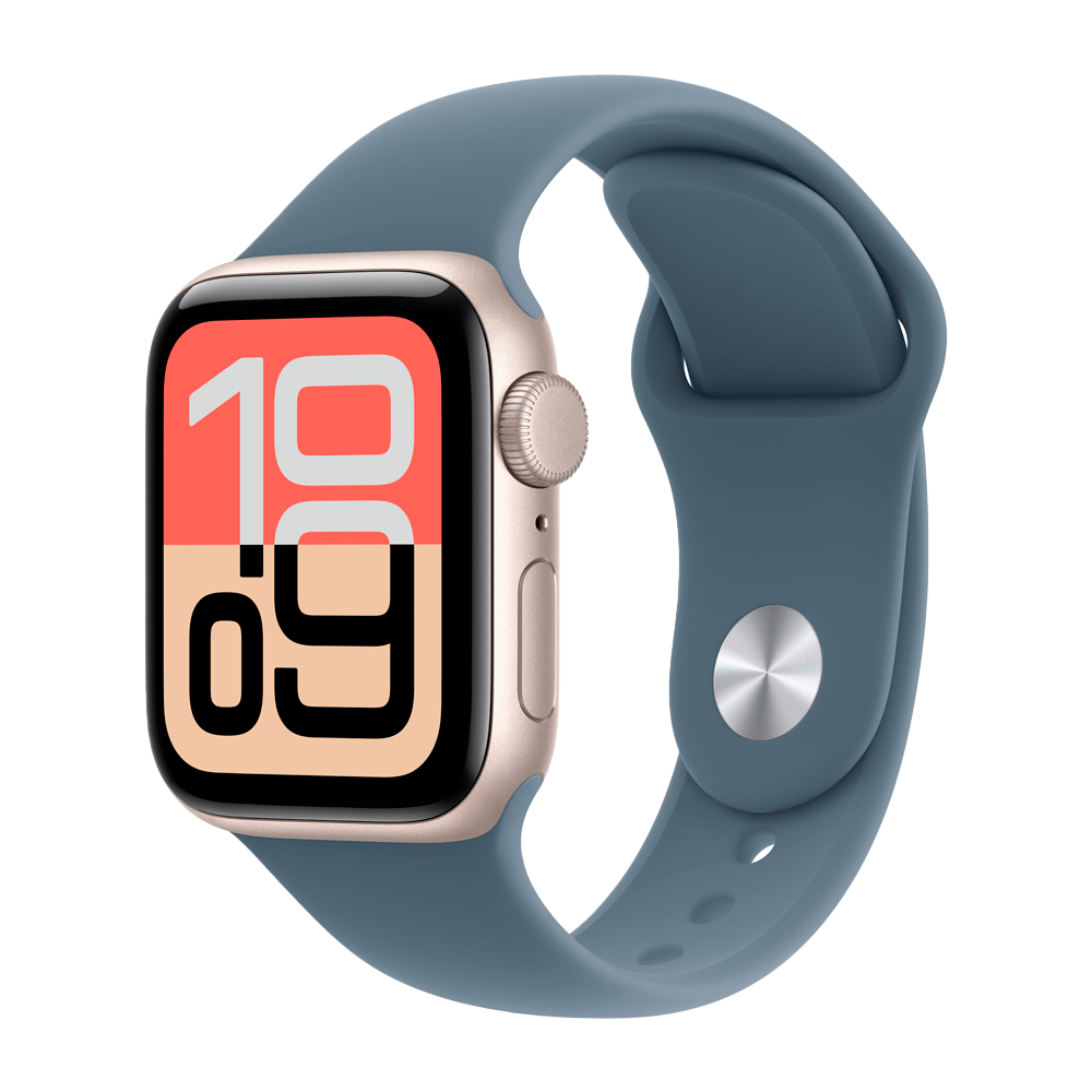 Умные часы Apple Watch SE 3 (2025) GPS, 40mm, Starlight Aluminium Case with Anchor Blue Sport Band, M/L