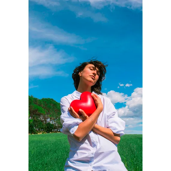 Ваза для цветов love, 15,5 см, красная