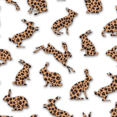 Зайцы Леопарды на белом