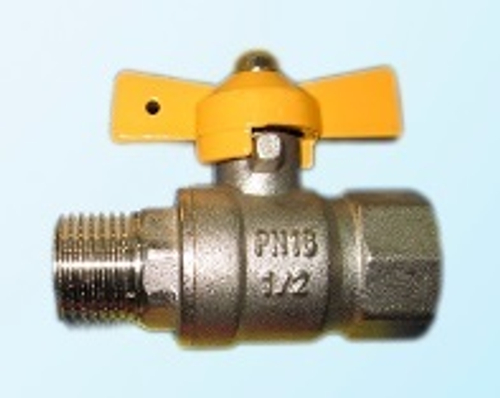 Кран Шаровой Газовый 1/2" ПМ (бабочка)
