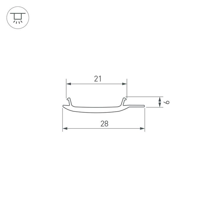Рассеиватель Arlight Stretch-S-20-Wall-Side-10m 040819