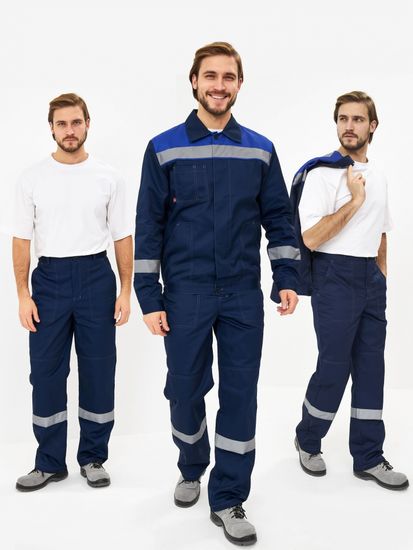 Костюм "Лигор-1" СОП брюки (т.синий/василек), 240 гр/м2