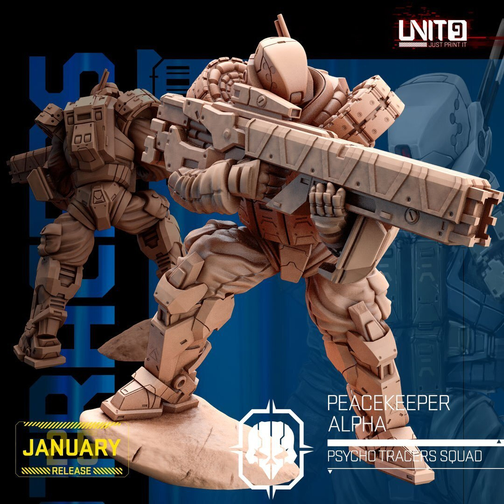 Отряд психо-следопытов Cyberpunk - Vex Ashford - Psycho Tracers squad Миниатюра 32-56-75mm (56mm / 6)