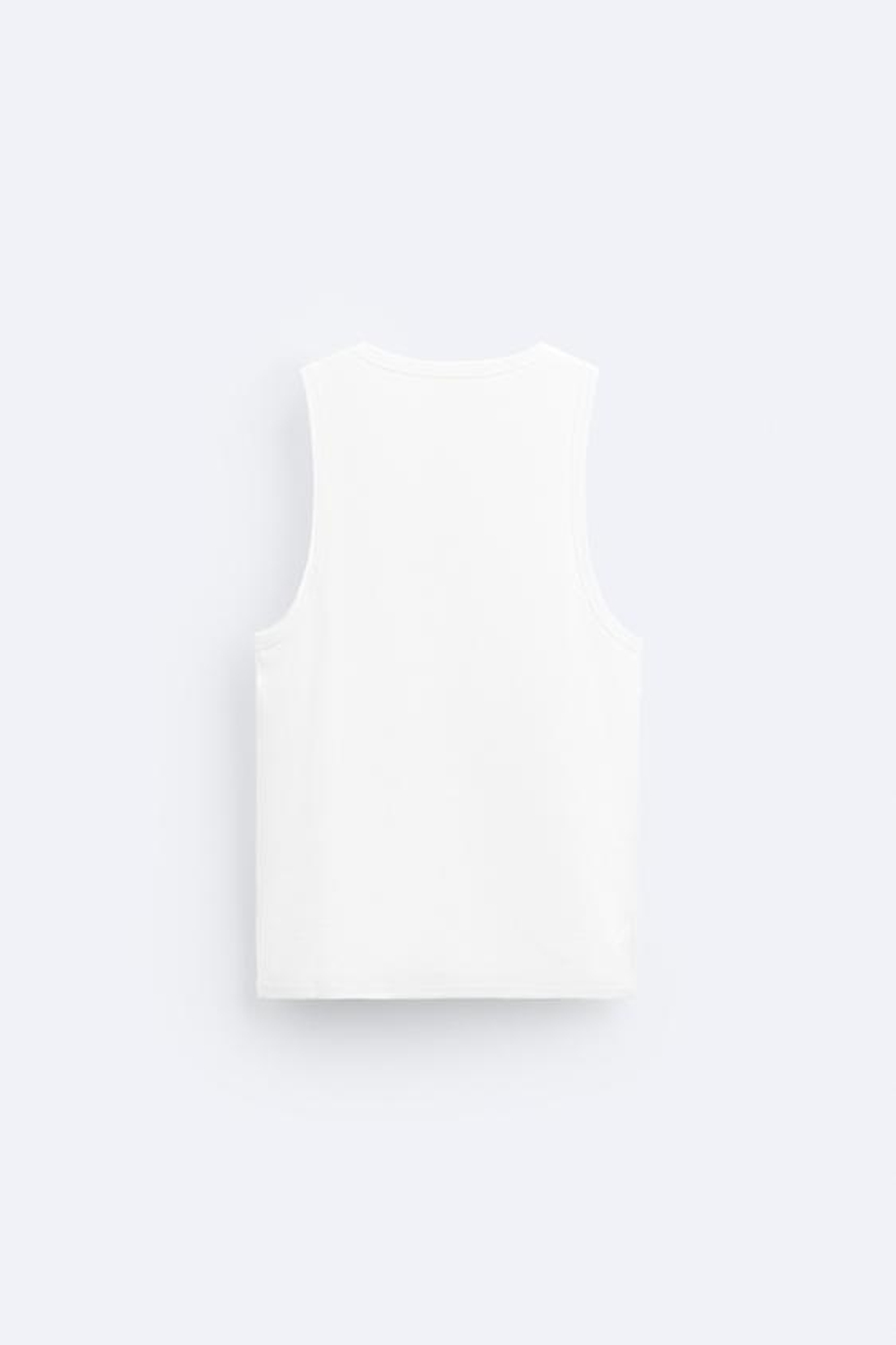 ZARA МАЙКА С КОНТРАСТНОЙ ВЫШИВКОЙ, БЕЛЫЙ