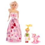 Кукла тип Модель с ребенком 32см, коробка YY1062