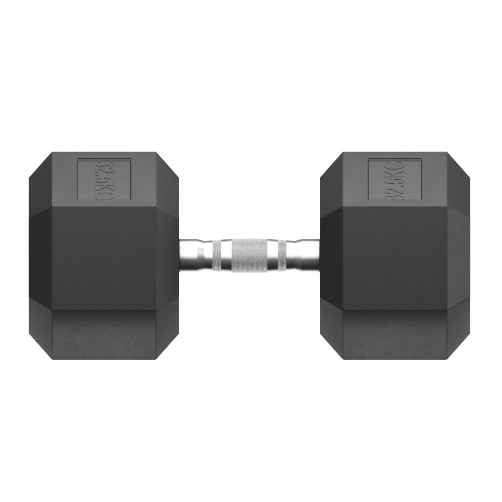 Гантель гексагональная UNIX Fit обрезиненная 32,5 кг, 2 шт.