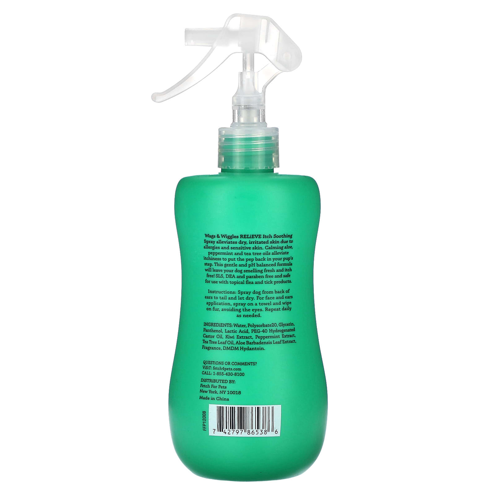 Wags & Wiggles, Relieve, несмываемый спрей для ванны, большой киви, 355 мл (12 жидк. унций)