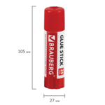 Клей-карандаш 25 г упаковка BRAUBERG 4 штуки на блистере (12 штук в упаковке)