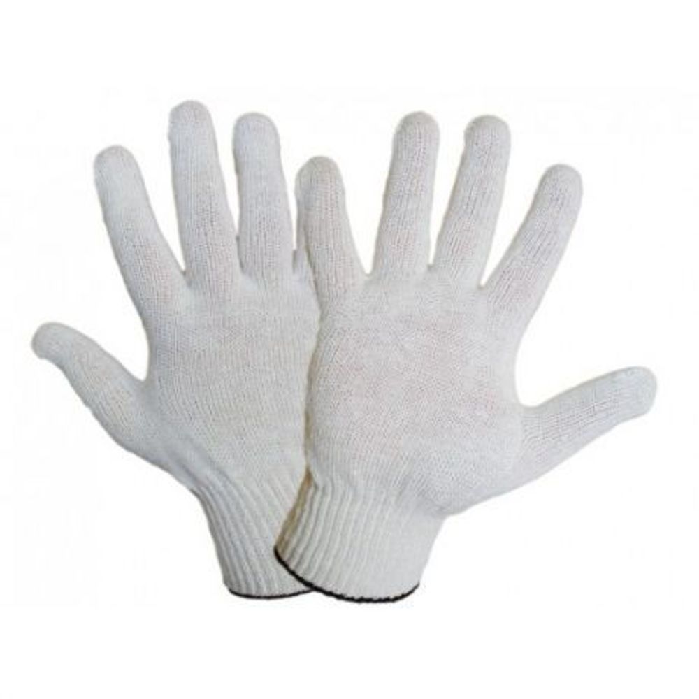 Перчатки полиэфирные Color Expert, (Бензостойкие) размер 10, белые (98540317)