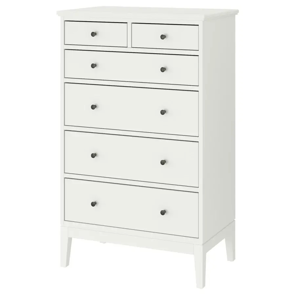 Комод с 6 ящиками - IKEA IDANAS/IDANÄS, 50x84х135 см, белый ИДАНЭС ИКЕА