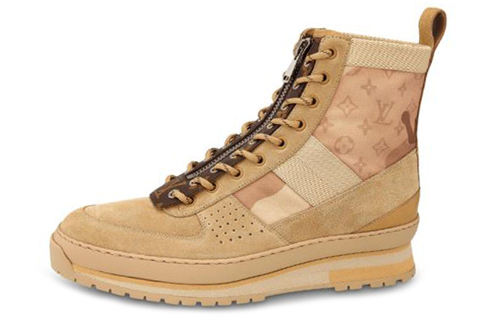 LOUIS VUITTON Harlem Calfskin Combat Boots