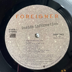 Винтажная виниловая пластинка LP Foreigner Inside Information (USA 1987) The Beat Of My Heart