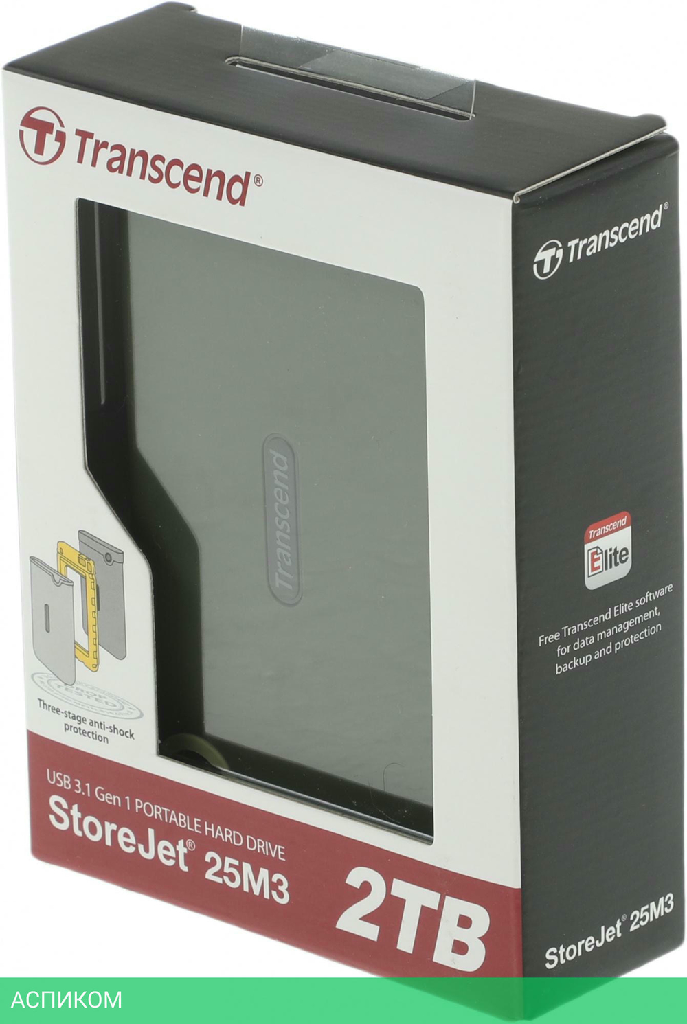 Внешний накопитель Transcend StoreJet 25M3 Slim 2TB (TS2TSJ25M3G)
