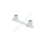 Планка монтажная PP-R белая Дн 25х1/2" ВР под смеситель с водорозетками VALFEX 10124025