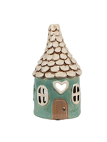 Подсвечник "Домик трулле" зеленый Ø 11x20 см