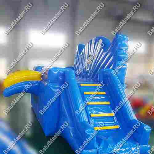 Надувной трамплин для бассейна «Голубая ракушка» 6*2,5*3 м