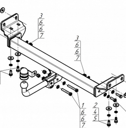 Фаркоп для Omoda C7 2025- арт.MOTODOR.99026-A