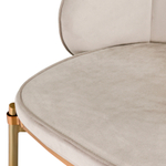 Стул полубарный Bergenson Bjorn Coral, велюр, серо-бежевый