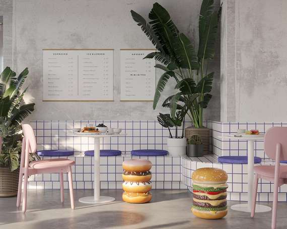 Стул Saga, рогожка, розовый