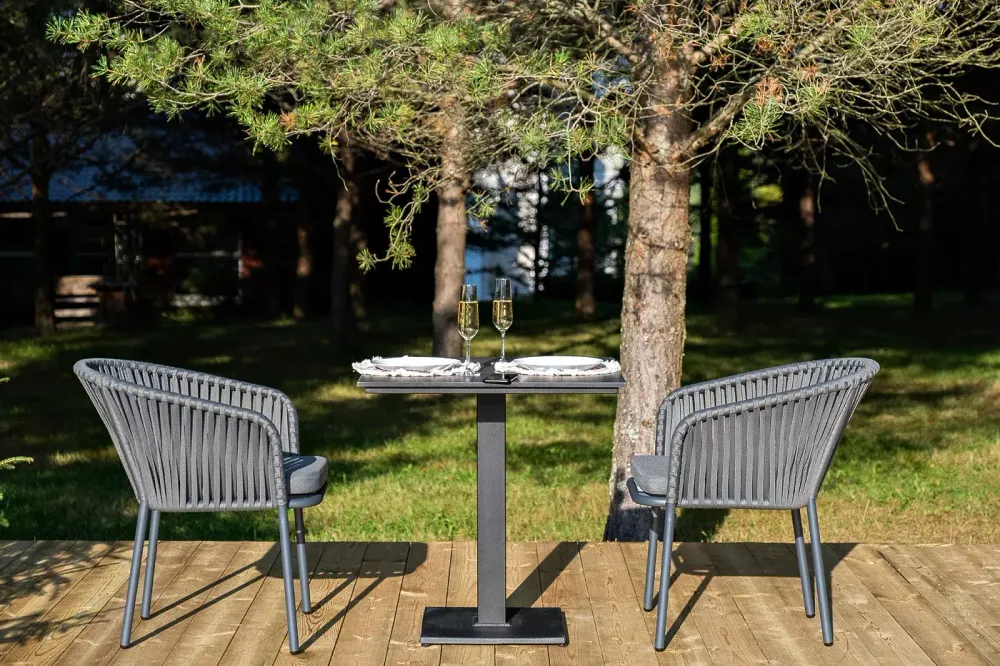 "Каффе" обеденная группа на 2 персоны, цвет "серый гранит"