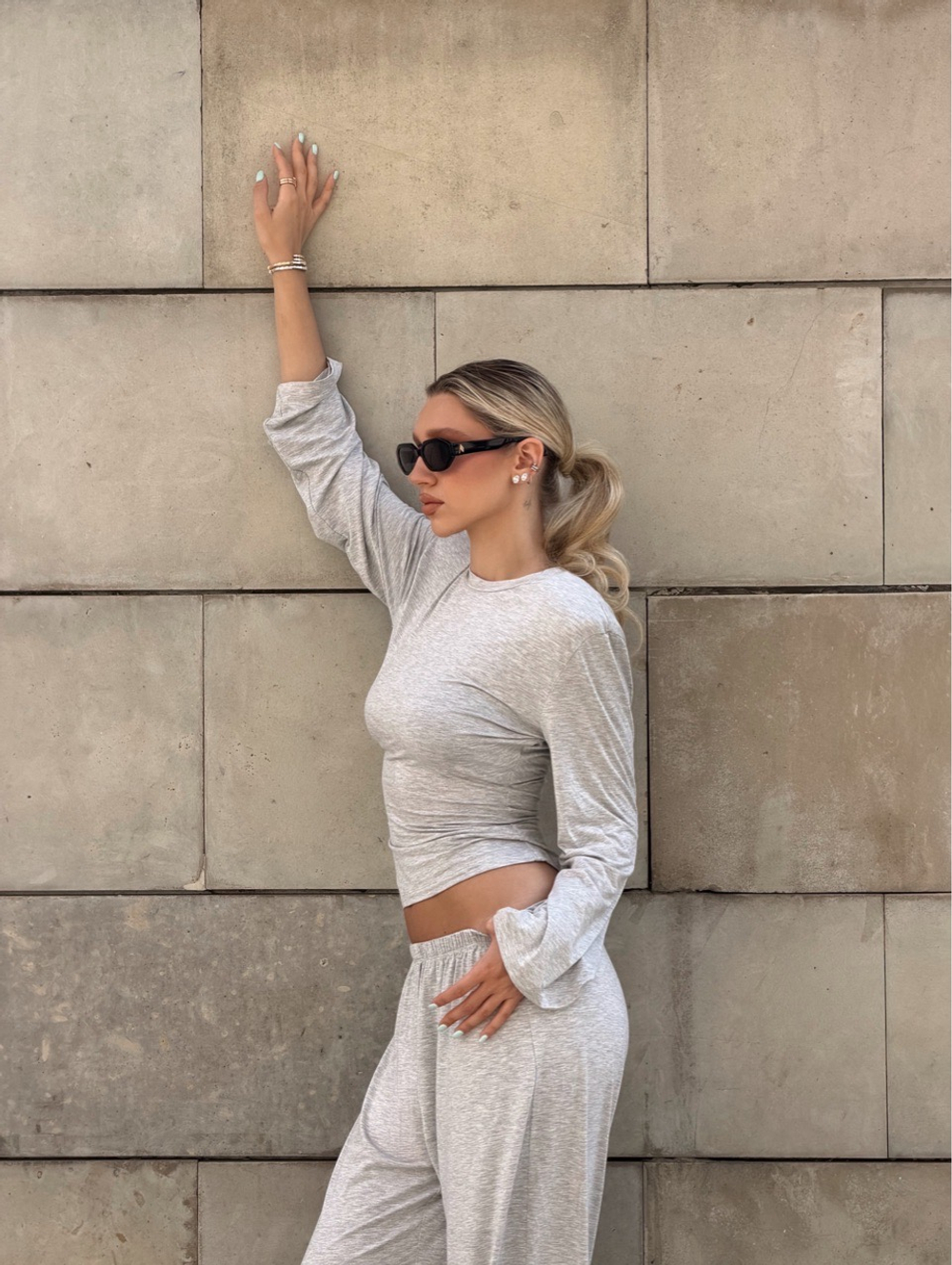 grey melange long sleeve