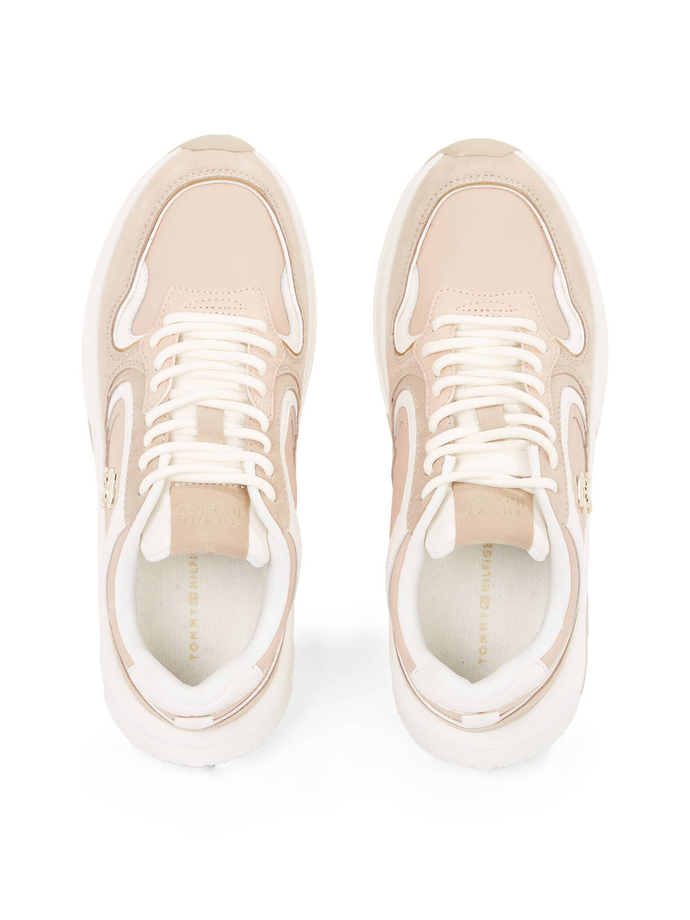 Кожаные кроссовки Tommy Hilfiger - бежевый(FW0FW08129)