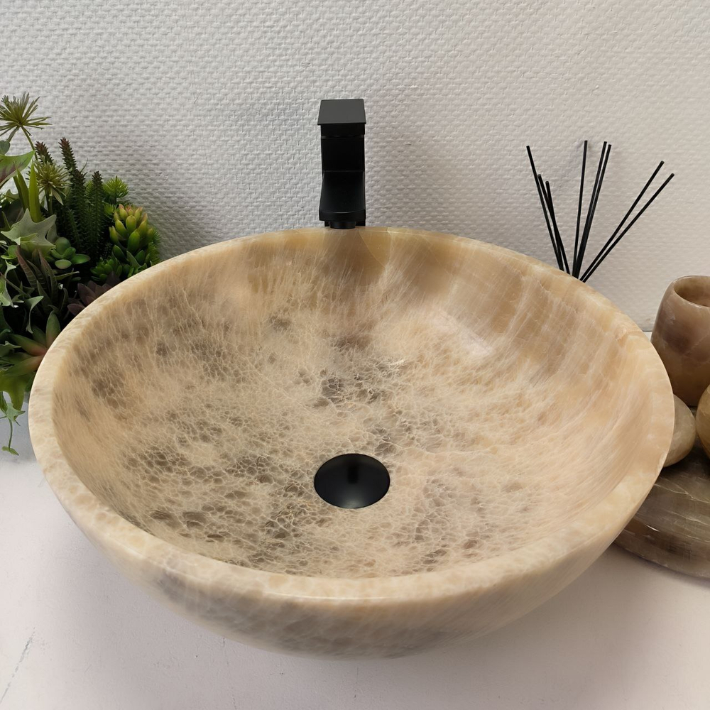 Раковина из оникса Bowl Grey TinLip BO-63029 45*45*17 42