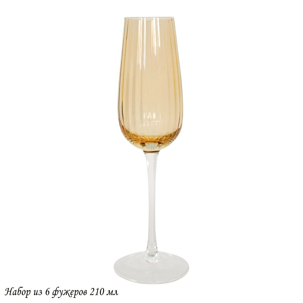 Lenardi 584-039 Набор из 6 фужеров 210мл в под.уп.(х4)Стекло
