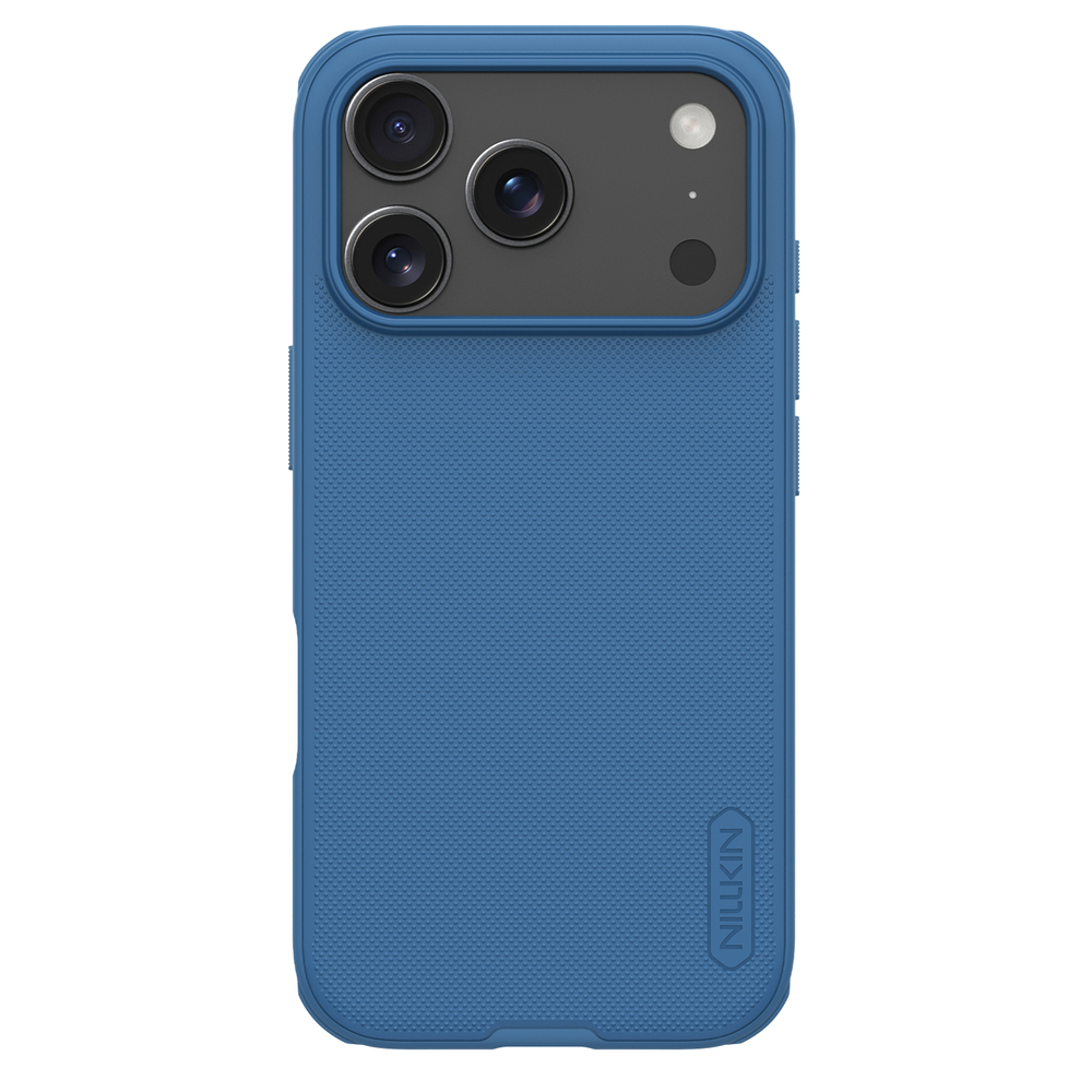 Чехол синего цвета от Nillkin для смартфона iPhone 17 Pro Max, серия Super Frosted Shield Pro