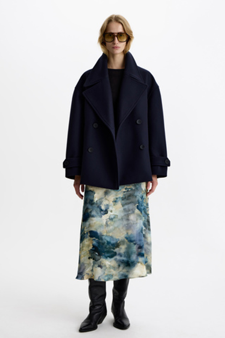 Бушлат двубортный из итальянской шерсти